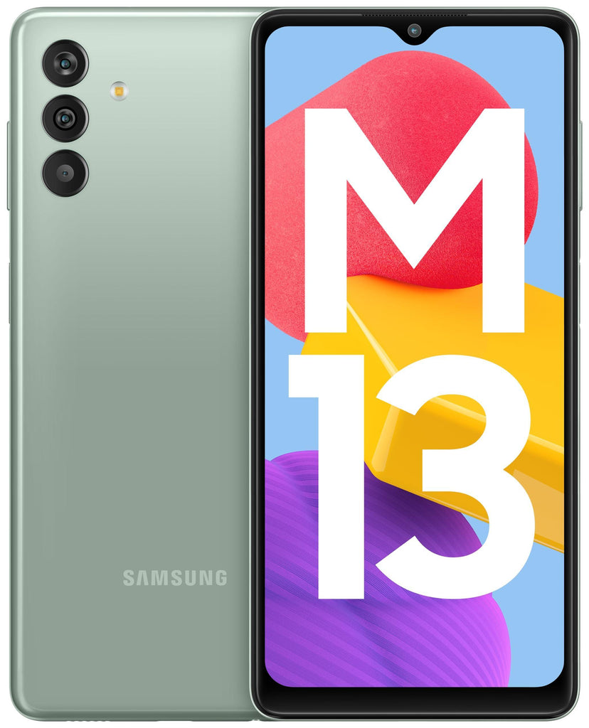 Samsung Galaxy M13 (Aqua Green, 4GB, 64GB Storage) | 6000mAh Battery | Upto 8GB RAM with RAM Plus - Triveni World