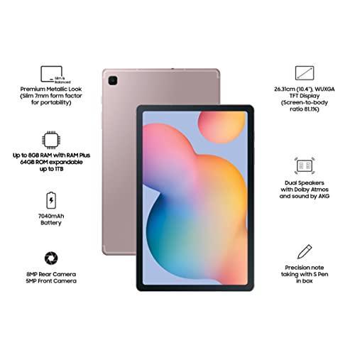 Samsung Galaxy Tab S6 Lite 26.31 cm (10.4 inch), S-Pen in Box, Slim and Light, Dolby Atmos Sound, 4 GB RAM, 64 GB ROM, Wi-Fi Tablet, Pink - Triveni World