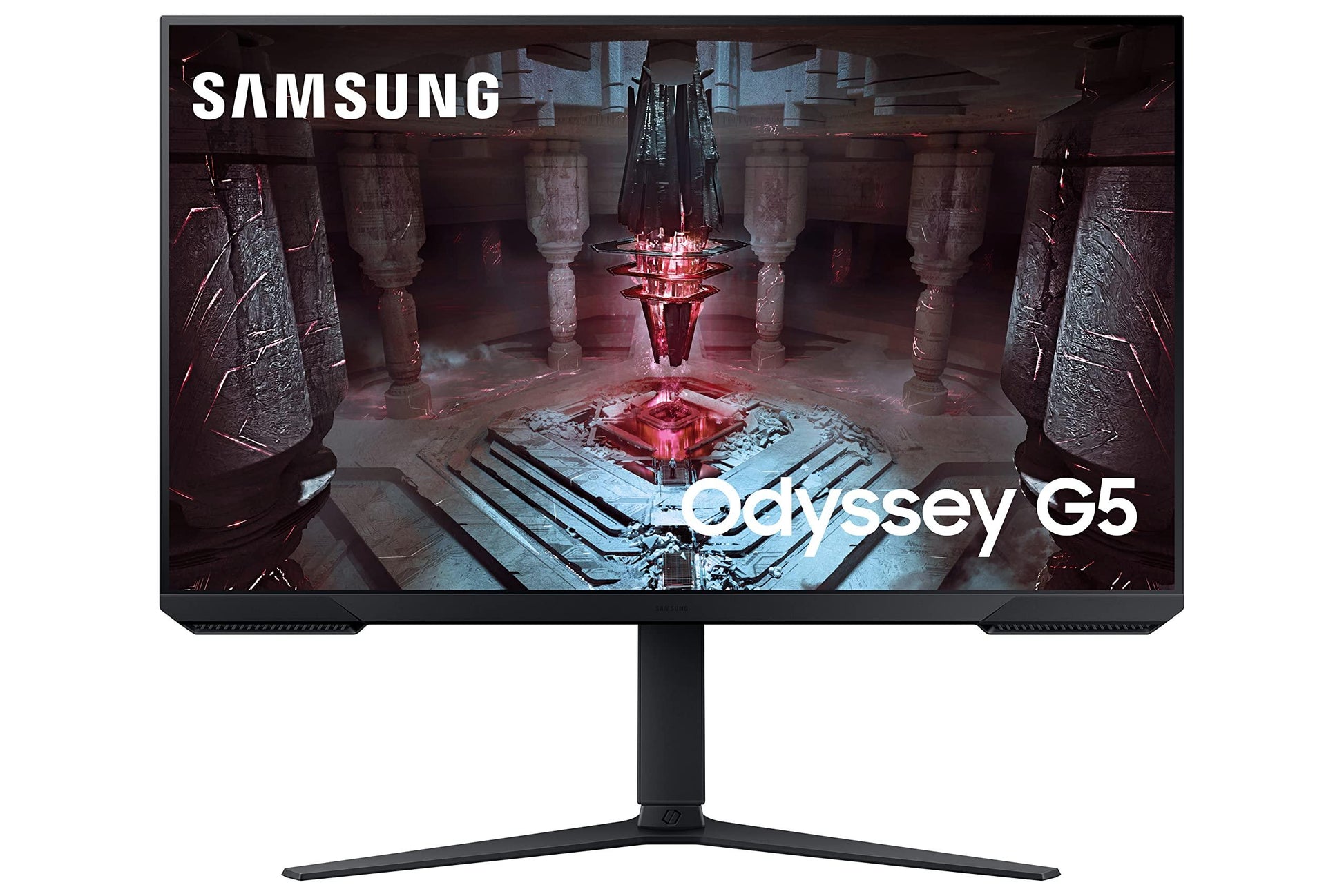 Samsung Odyssey G5 Gaming Monitor 80cm (32") QHD 2560 X 1440, 165 Hz, 1ms(MPRT), HDR10, AMD Freesync, DP, HDMI, Height, Tilt, Pivot Adjust Stand, Bezel Less, Eye-Saver, LS32CG510EWXXL, Black - Triveni World