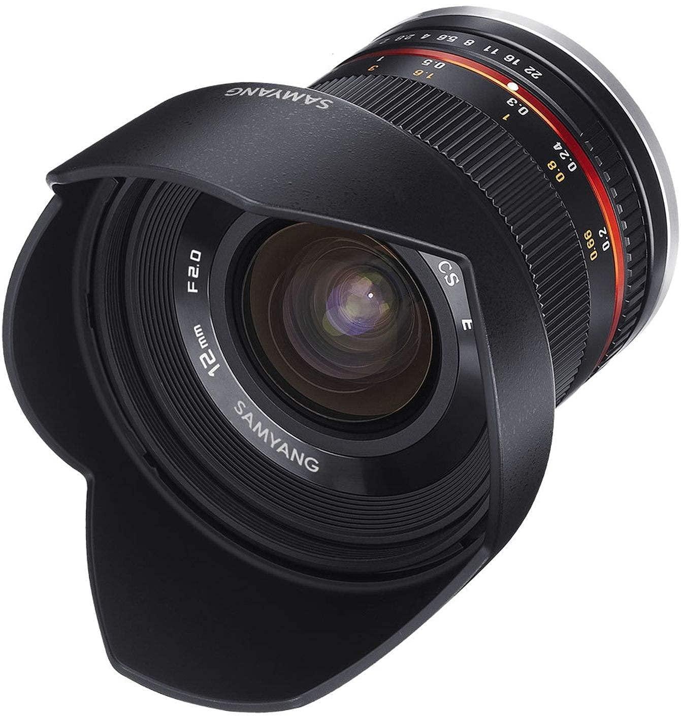 Samyang 12mm F2.0 NCS CS Photo Manual Camera Lens for Sony E Mount (Black) - Triveni World