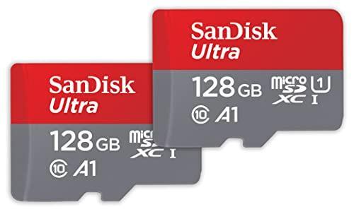 SanDisk 128GB Ultra microSDXC card + SD adapter up to 140 MB/s with A1 App Performance UHS-I Class 10 U1 - Twin Pack - Triveni World