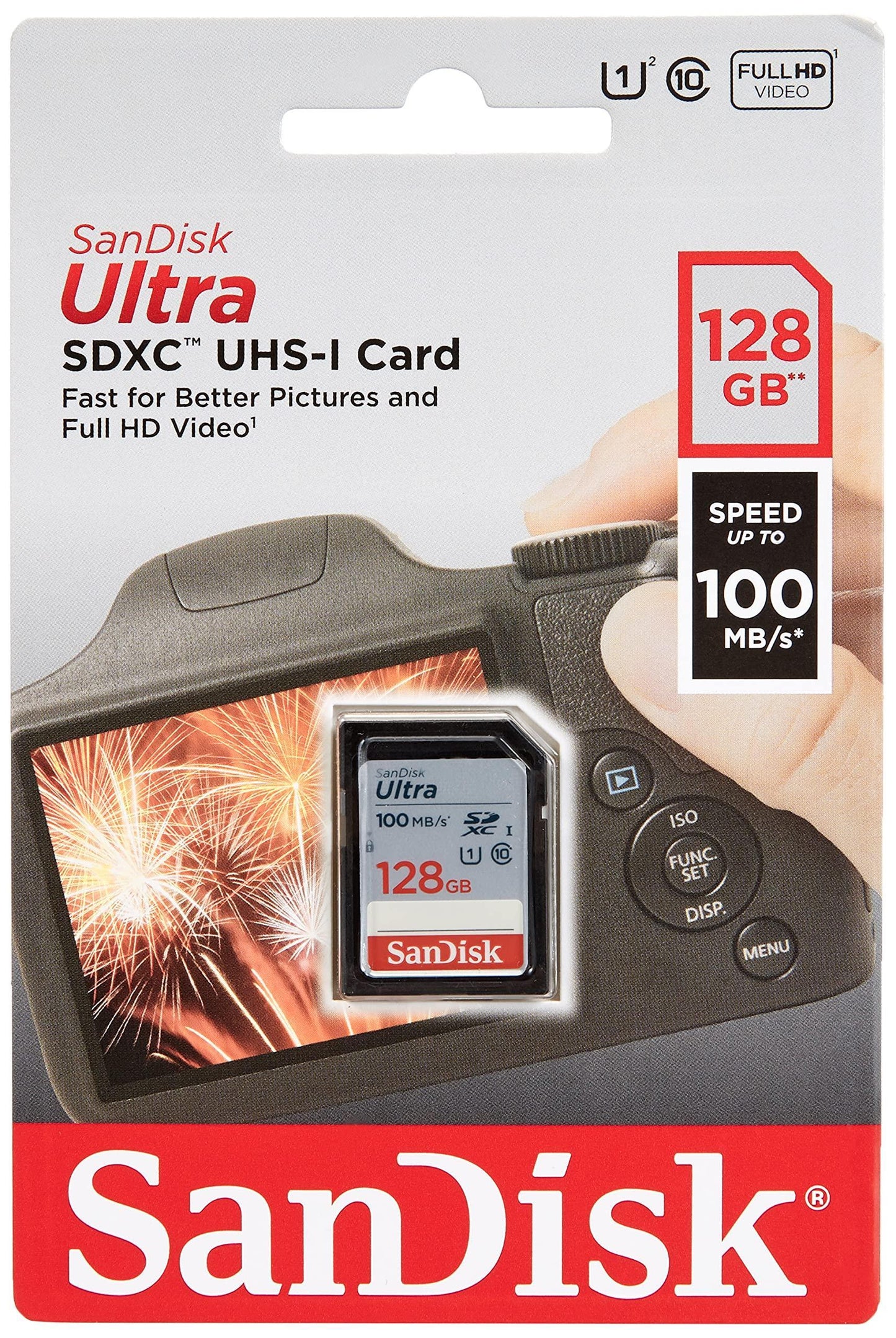 SanDisk 128GB Ultra SDXC UHS-I Memory Card - 100MB/s, C10, U1, Full HD, SD Card - SDSDUNR-128G-GN6IN - Triveni World