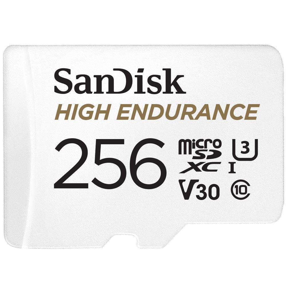 SanDisk 256GB High Endurance Video microSDXC Card with Adapter for Dash Cam and Home Monitoring Surveillance Systems - C10, U3, V30, 4K UHD, Micro SD Card - SDSQQNR-256G-GN6IA - Triveni World