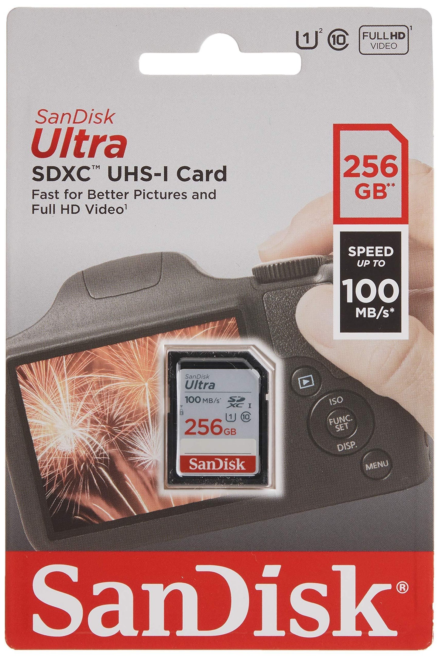 SanDisk 256GB Ultra SDXC UHS-I Memory Card - 100MB/s, C10, U1, Full HD, SD Card - SDSDUNR-256G-GN6IN - Triveni World