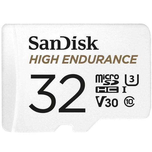 SanDisk 32GB High Endurance Video MicroSDHC Card with Adapter for Dash Cam and Home Monitoring Surveillance Systems - C10, U3, V30, 4K UHD, Micro SD Card - SDSQQNR-032G-GN6IA - Triveni World