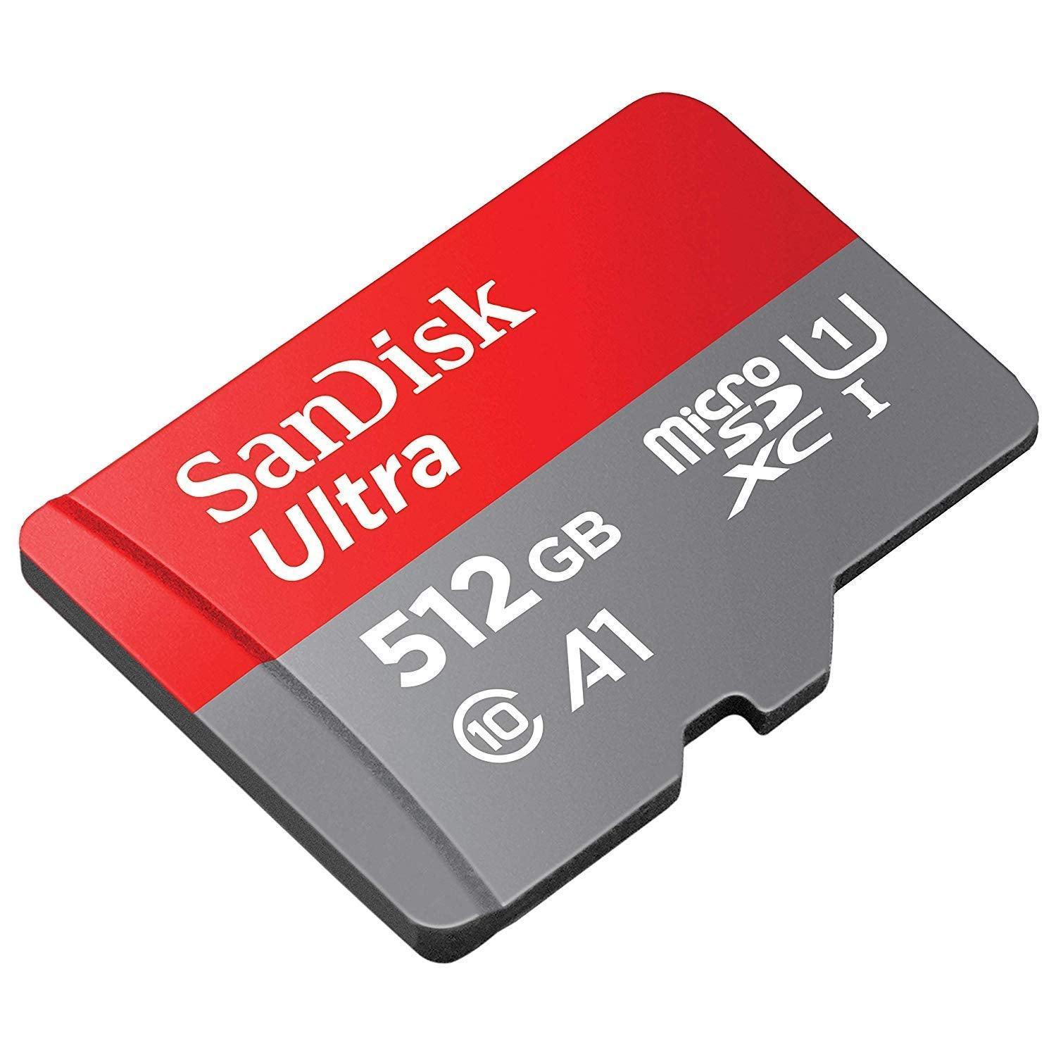 SanDisk 512GB Ultra MicroSDXC UHS-I Memory Card - 100MB/s, C10, U1, Full HD, A1, Micro SD Card - SDSQUAR-512G-GN6MN - Triveni World