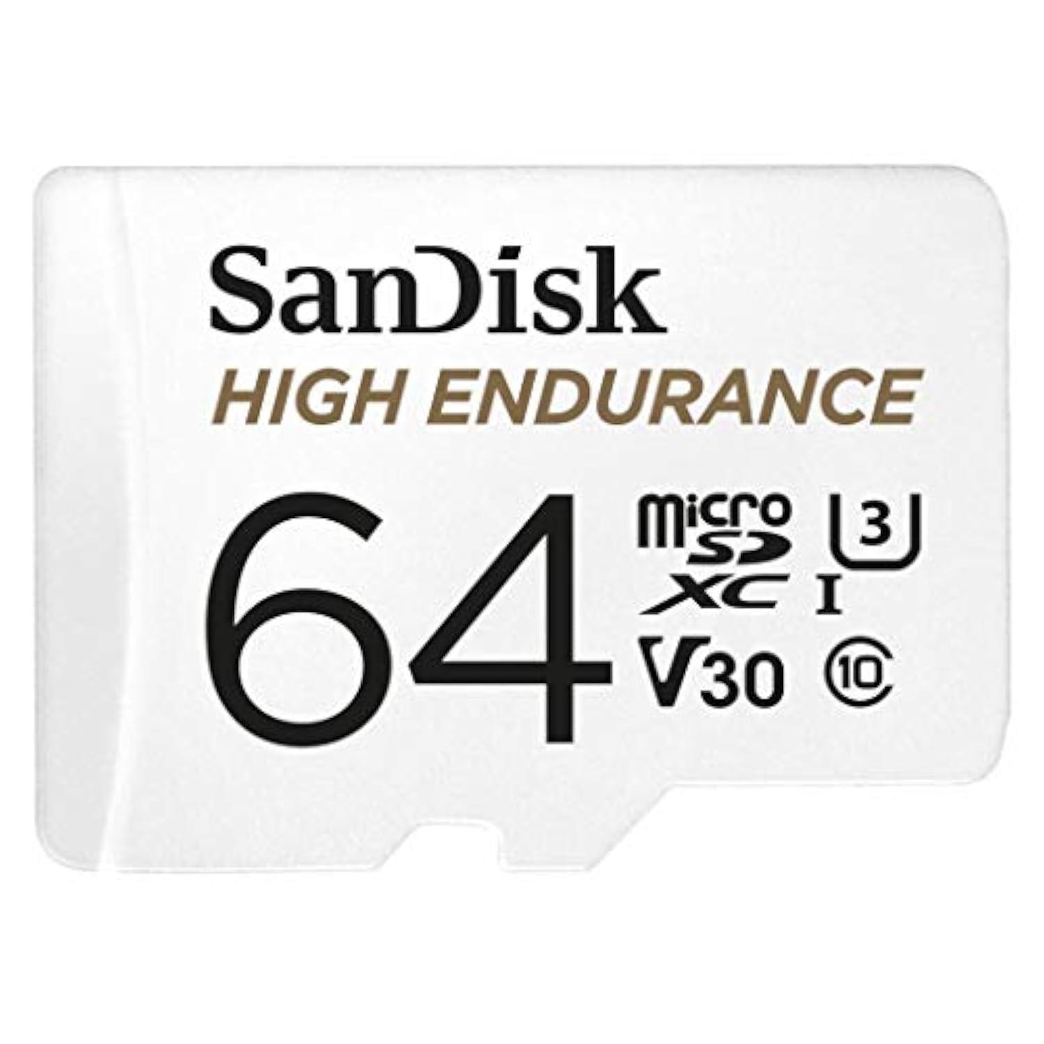 SanDisk 64GB High Endurance Video MicroSDXC Card with Adapter for Dash Cam and Home Monitoring Surveillance Systems - C10, U3, V30, 4K UHD, Micro SD Card - SDSQQNR-064G-GN6IA - Triveni World