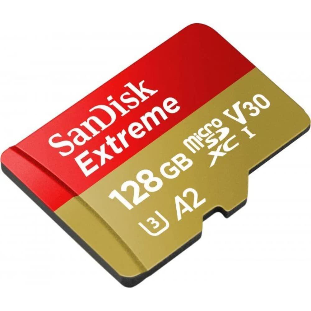 SanDisk Extreme 128GB microSDXC UHS-I, V30, 190MB/s Read,90MB/s Write, Memory Card for 4K Video on Smartphones, Action Cams and Drones - Triveni World