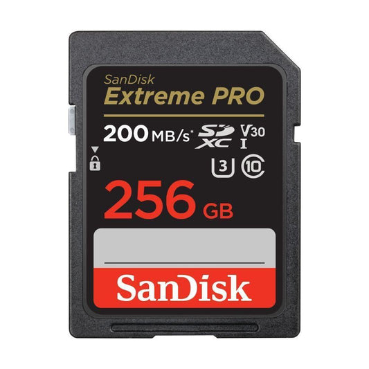 SanDisk Extreme Pro SD UHS I 256GB Card for 4K Video for DSLR and Mirrorless Cameras 200MB/s Read & 140MB/s Write - Triveni World