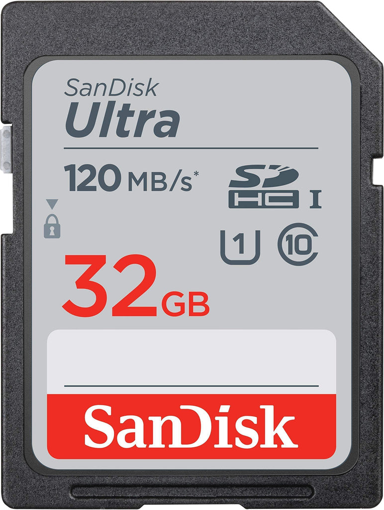 SanDisk Ultra SDHC UHS-I Card 32GB 120MB/s R for DSLR Cameras, for Full HD Recording, 10Y Warranty - Triveni World