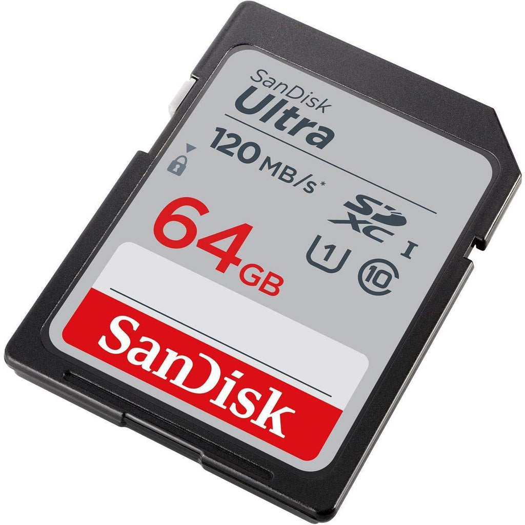 SanDisk Ultra SDXC UHS-I Card 64GB 120MB/s R, for DSLR Cameras, for Full HD Recording, 10Y Warranty - Triveni World