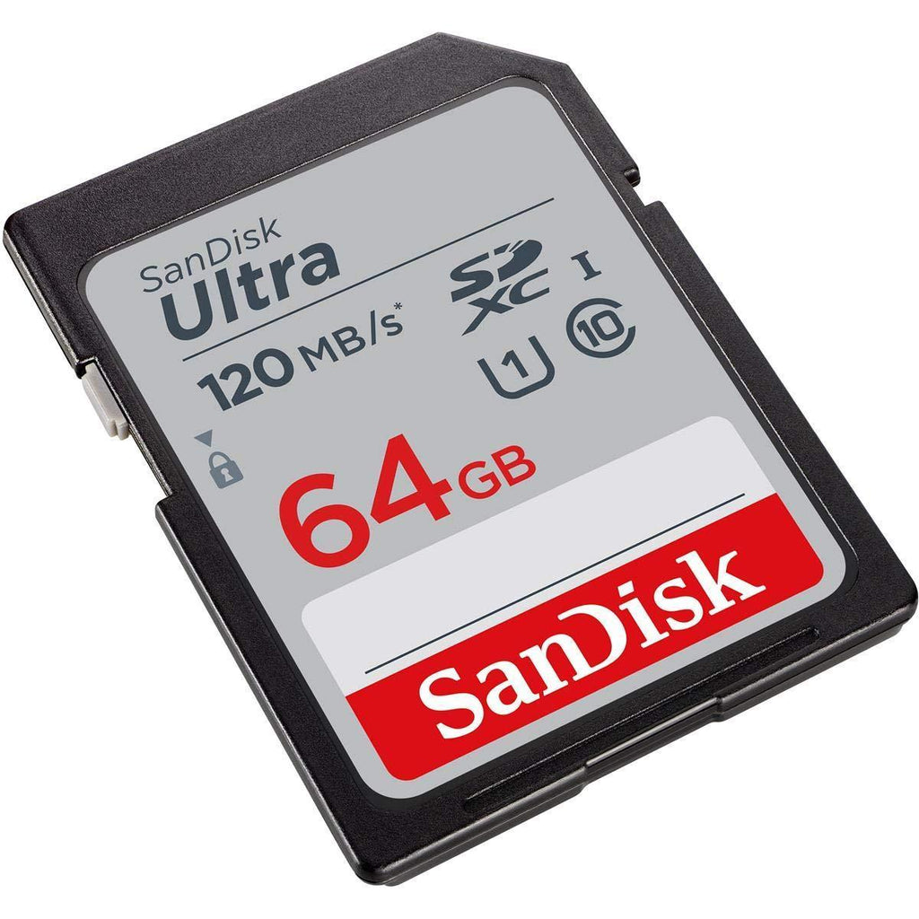 SanDisk Ultra SDXC UHS-I Card 64GB 120MB/s R, for DSLR Cameras, for Full HD Recording, 10Y Warranty - Triveni World