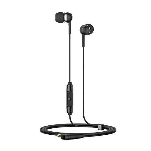 Sennheiser CX 80S in-Ear Wired Headphones with in-line One-Button Smart Remote with Microphone Black - Triveni World