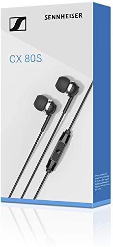 Sennheiser CX 80S in-Ear Wired Headphones with in-line One-Button Smart Remote with Microphone Black - Triveni World