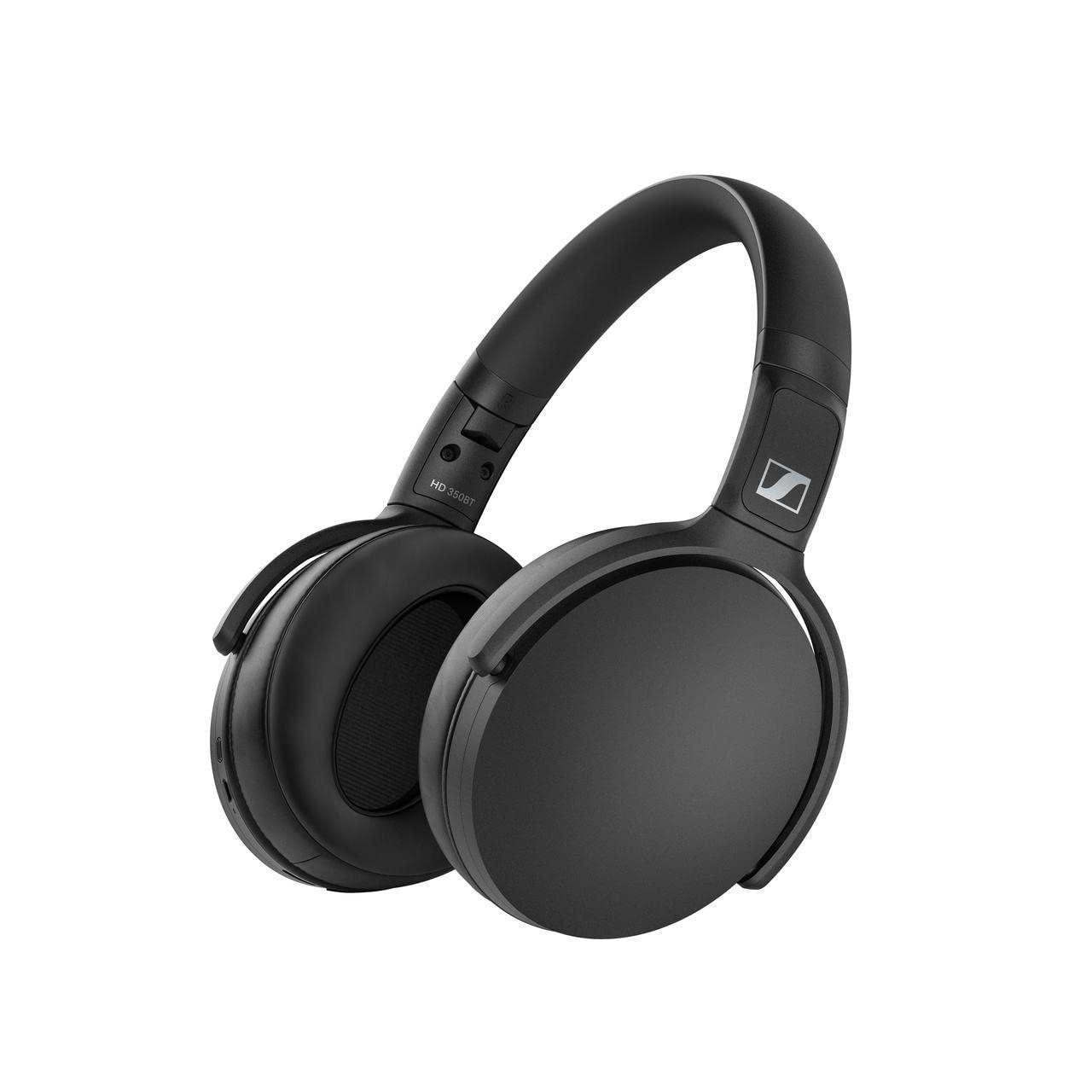 Sennheiser HD 350BT Wireless Bluetooth Over The Ear Headphone with Mic for Music & Calls, Desgined in Germany, 30h Battery, 2 Yr Warranty (Black) - Triveni World