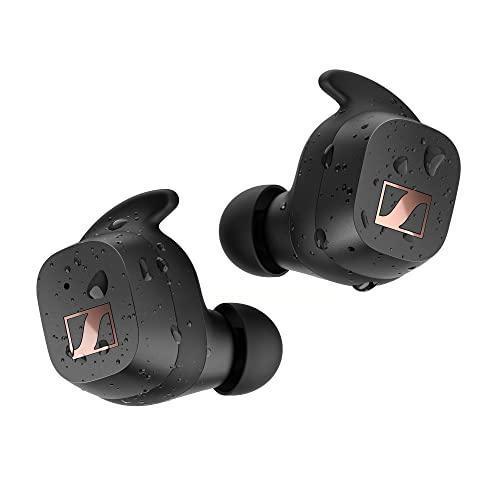 Sennheiser Sport True Wireless in Ear Earbuds Bluetooth Headphone with Mic, Designed in Germany, Adaptable Acoustics, Noise Cancellation, Touch Controls, IP54 and 27h Battery, 2Yr Warranty (Black) - Triveni World