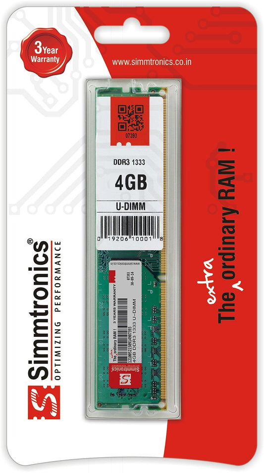 Simmtronics 4GB 1333MHz DDR3 SDRAM for Desktop - Triveni World