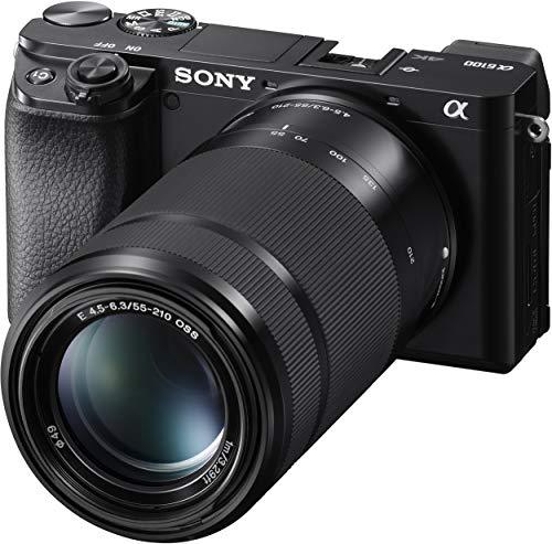 Sony Alpha ILCE-6100Y 24.2 MP Mirrorless Digital SLR Camera with 16-50 mm & 55-210 mm Zoom Lenses, APS-C Sensor, Fast Auto Focus,Real-time Eye AF,Real-time Tracking, Vlogging & Content Creation -Black - Triveni World