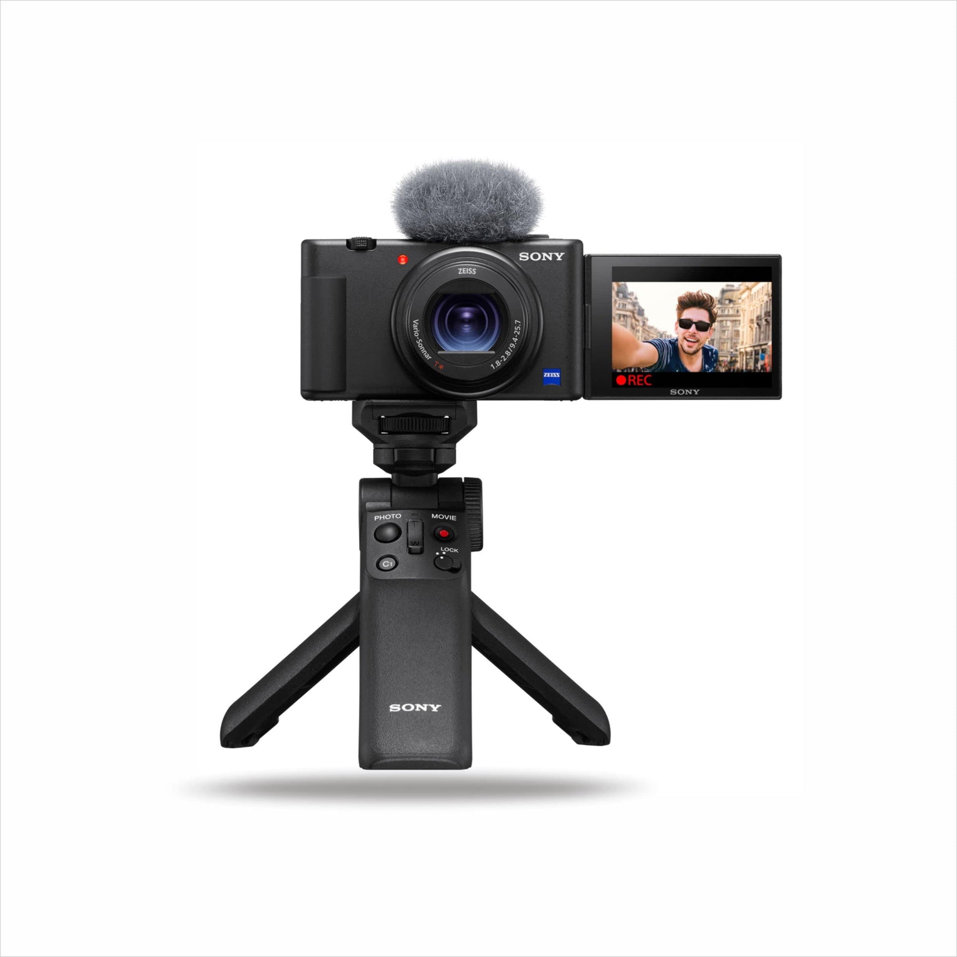 Sony Digital Camera ZV 1 for Content Creators (Compact, Video Eye AF, Flip Screen, in-Built Microphone, Bluetooth Shooting Grip, 4K Vlogging Camera for Content Creation) - Black - Triveni World