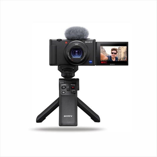 Sony Digital Camera ZV 1 for Content Creators (Compact, Video Eye AF, Flip Screen, in-Built Microphone, Bluetooth Shooting Grip, 4K Vlogging Camera for Content Creation) - Black - Triveni World