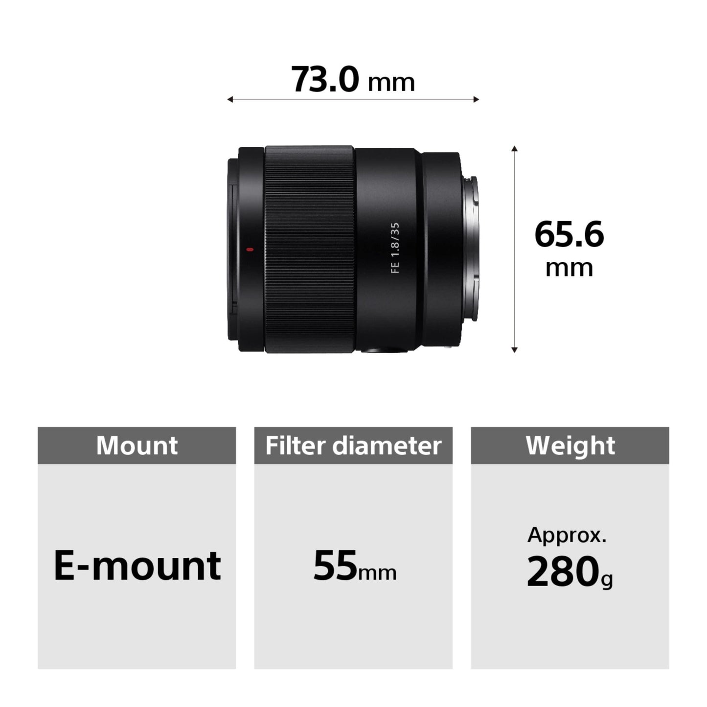 Sony E Mount Sony FE 35mm F1.8 Full-Frame Lens (SEL35F18F) | Standard Prime |Product Photography - Triveni World