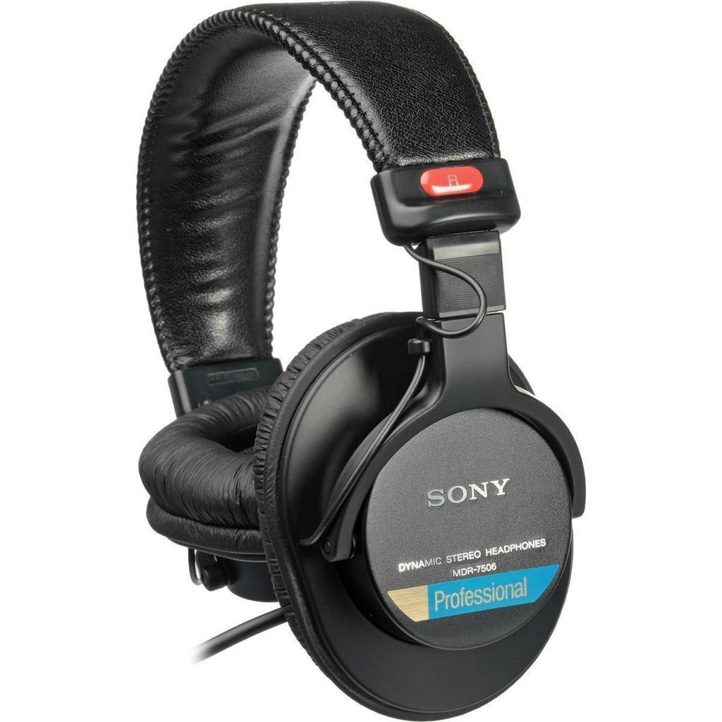 Sony MDR-7506 Professional Wired On Ear Headphones (Best Compatible with Professional Cinema Line Camera) - Black - Triveni World