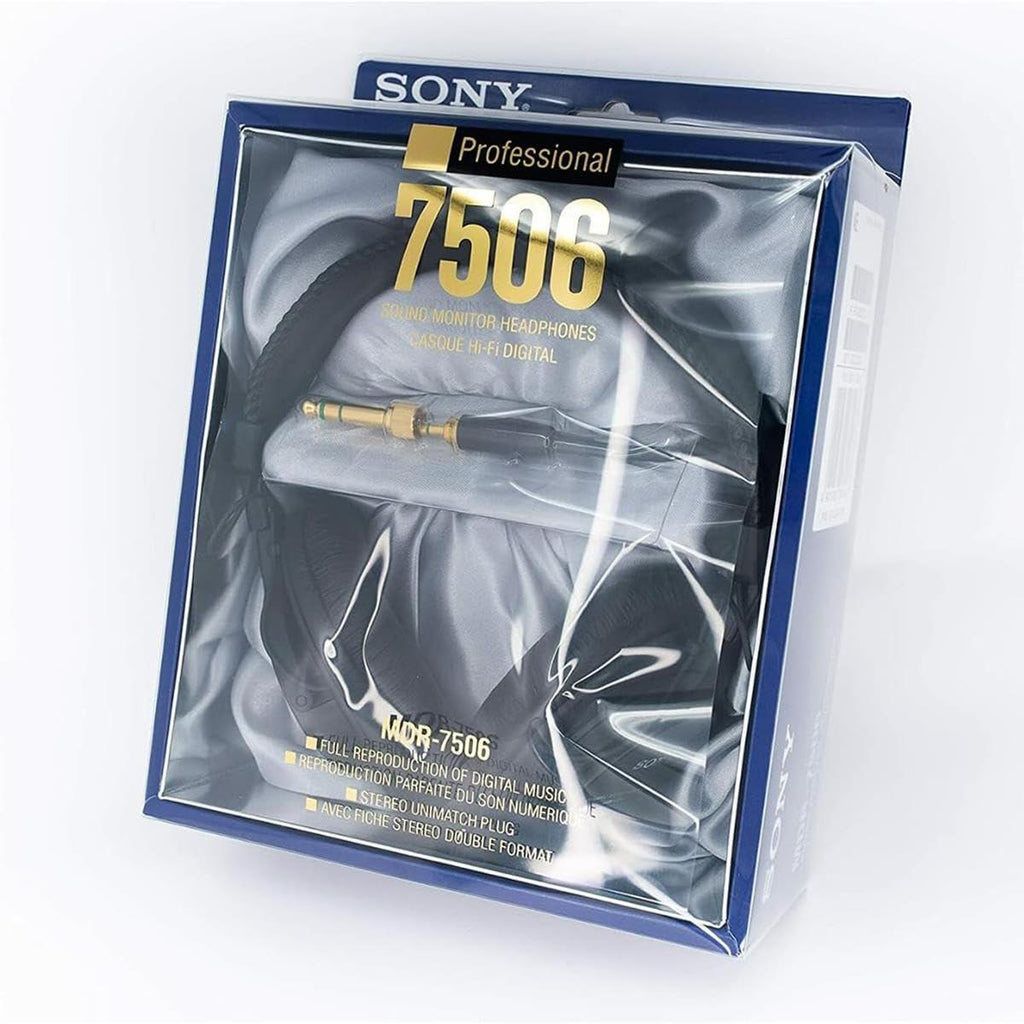 Sony MDR-7506 Professional Wired On Ear Headphones (Best Compatible with Professional Cinema Line Camera) - Black - Triveni World