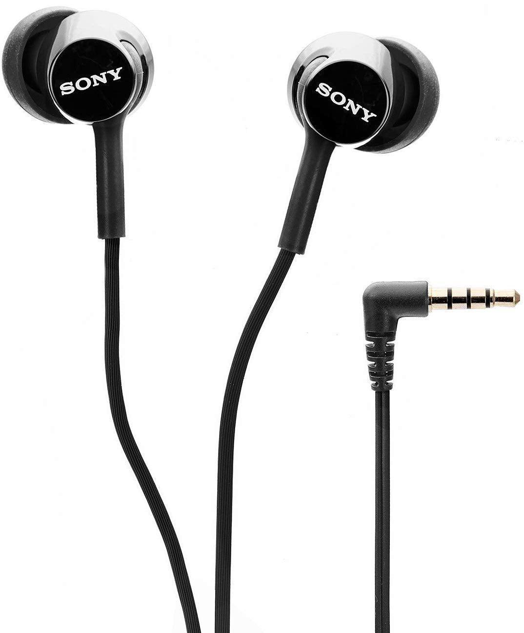 Sony MDR-EX155AP in-Ear Wired Headphones with Mic (Black) - Triveni World