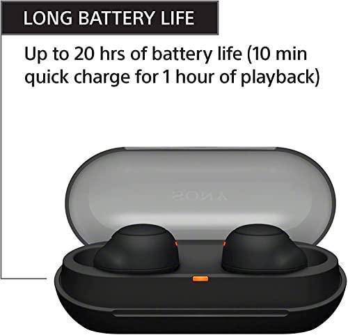 Sony WF-C500 Truly Wireless Bluetooth Earbuds with 20Hrs Battery, True Wireless Earbuds with Mic for Phone Calls, Quick Charge, Fast Pair, 360 Reality Audio, Upscale Music - DSEE, App Support - Black - Triveni World