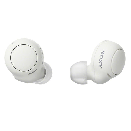 Sony WF-C500 Truly Wireless Bluetooth Earbuds with 20Hrs Battery, True Wireless Earbuds with Mic for Phone Calls, Quick Charge, Fast Pair, 360 Reality Audio, Upscale Music - DSEE, App Support - White - Triveni World