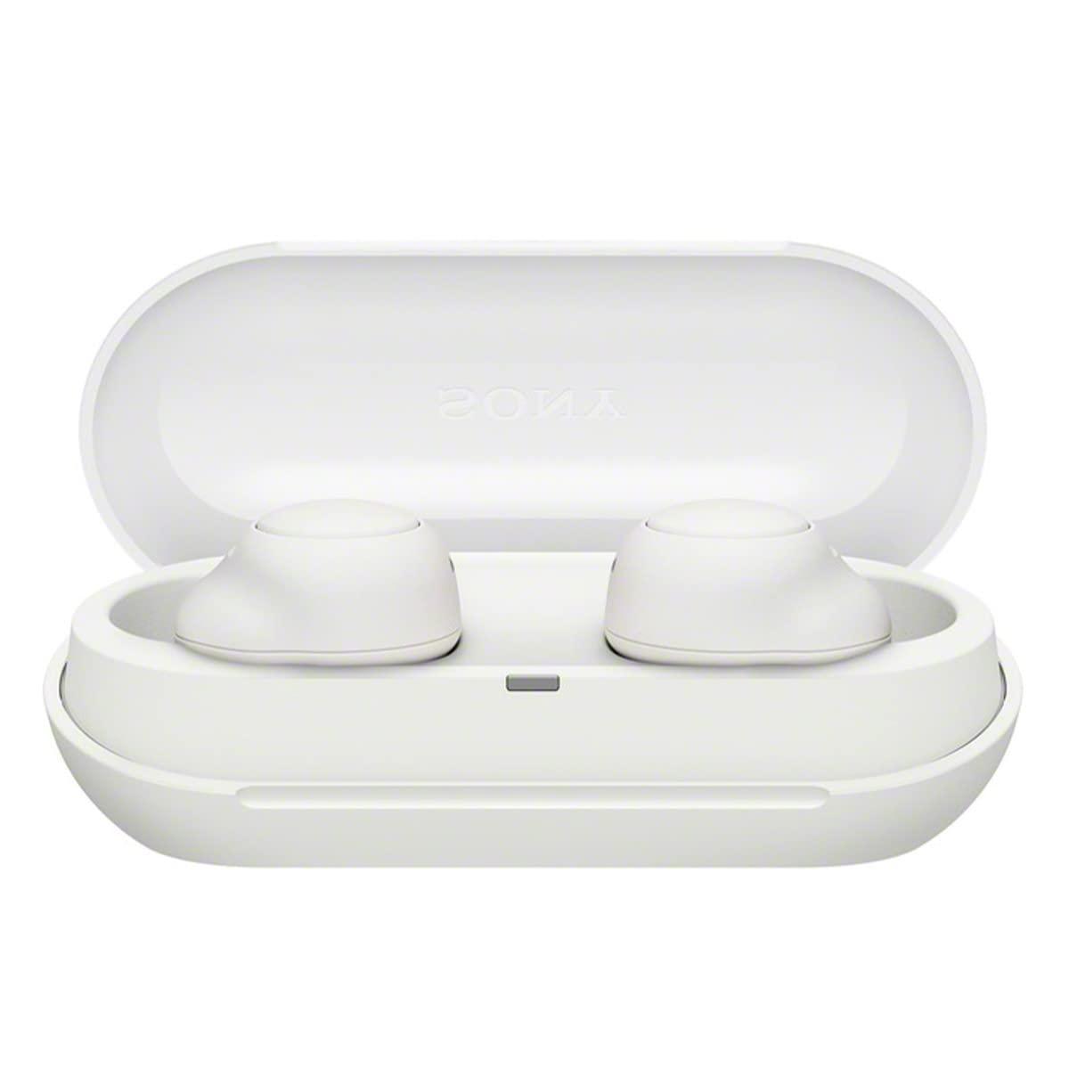 Sony WF-C500 Truly Wireless Bluetooth Earbuds with 20Hrs Battery, True Wireless Earbuds with Mic for Phone Calls, Quick Charge, Fast Pair, 360 Reality Audio, Upscale Music - DSEE, App Support - White - Triveni World