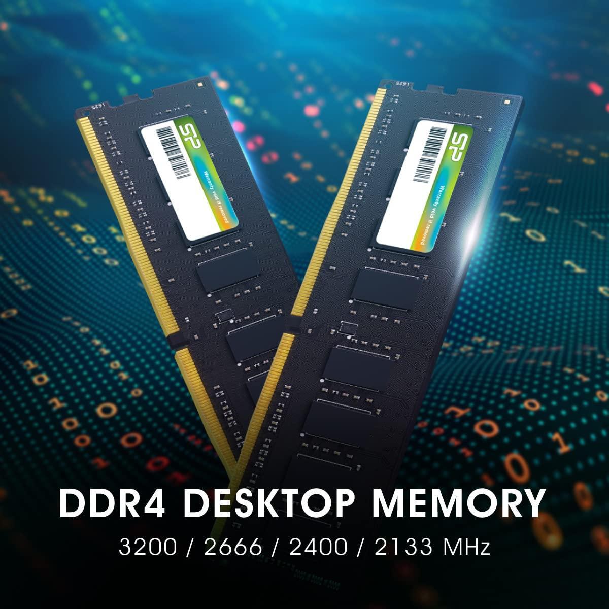 SP Silicon Power DDR4 8GB 2666MHz PC4-21300 CL19 1.2V 288-Pin UDIMM Desktop PC Computer RAM Memory Module SP008GBLFU266X02 - Triveni World