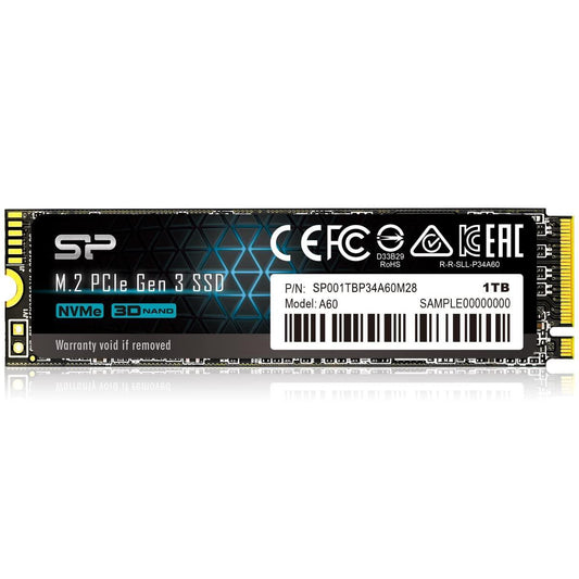 SP Silicon Power P34A60 1TB NVMe PCIe M.2 2280 SSD, 3D TLC NAND with SLC Cache, Up to 2200MB/s, Internal Solid State Drive for Desktop Laptop Computer - Triveni World