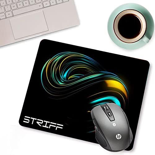 STRIFF Mpad Mouse Mat 230X190X3mm Gaming Mouse Pad, Non-Slip Rubber Base, Waterproof Surface, Premium-Textured, Compatible with Laser and Optical Mice(Universe Black) - Triveni World