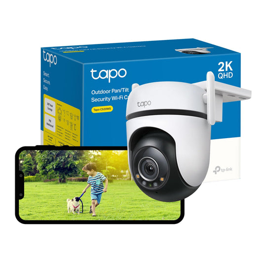 Tapo TP-Link C520WS 2K QHD 4MP Outdoor Pan/Tilt Security Smart Wi-Fi Camera,IP66 Weatherproof, AI Detection,360° Visual Coverage,Starlight Colour Night Vision, Works with Alexa&Google Home - Triveni World