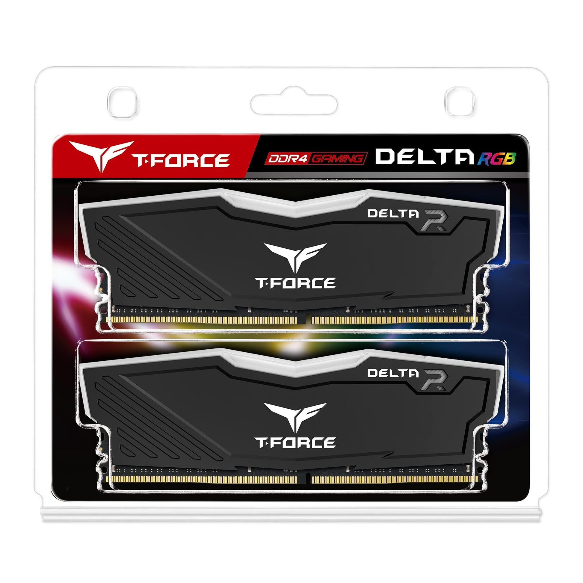 TEAMGROUP Delta RGB 16GB (8GBx2) DDR4 RAM Upto 3600MHz Desktop Gaming Memory with One-Click Overclocking - (2x8GB, Black), (TF3D416G3600HC18JDC01) - Triveni World