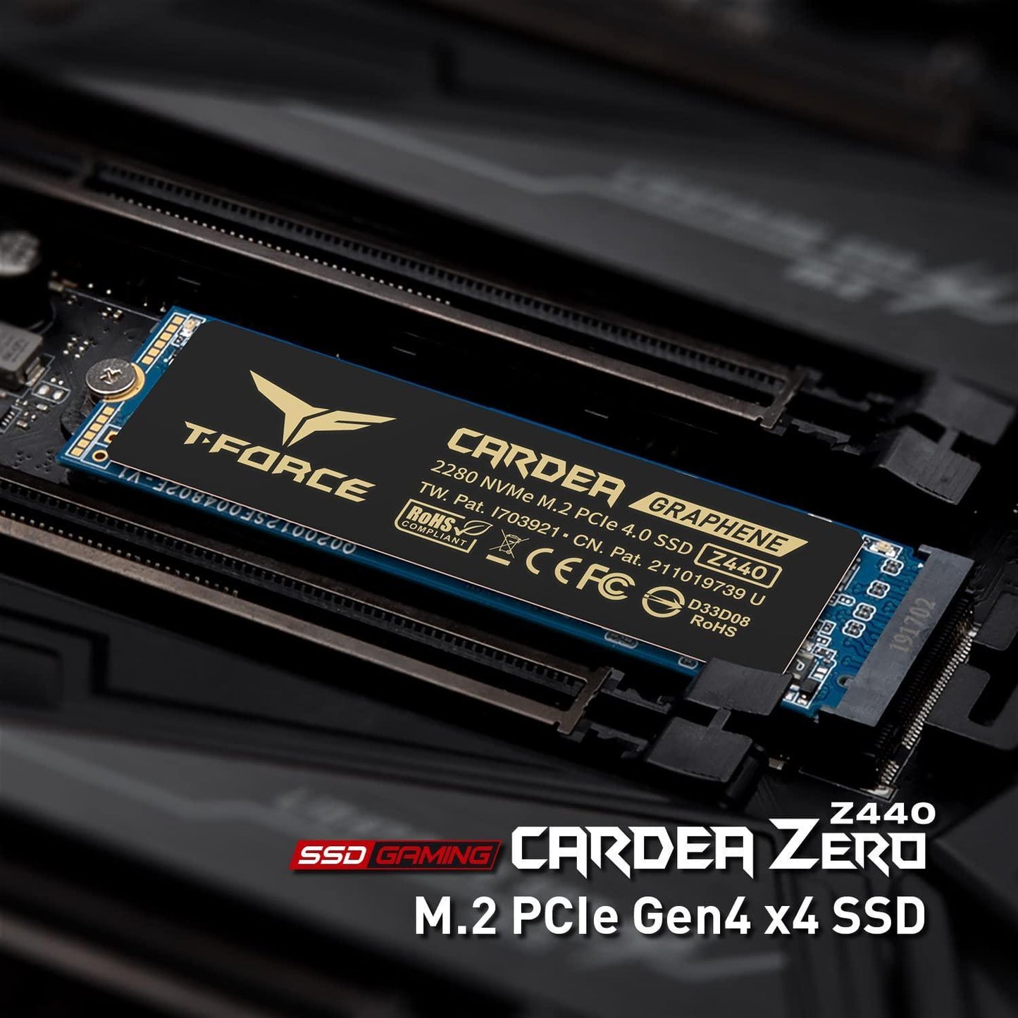 TEAMGROUP T-Force Cardea Zero Z440 1TB NVMe PCIe Gen4 x4 M.2 2280 Gaming Internal Solid State Drive SSD TM8FP7001T0C311 (Read/Write Speed up to 5,000/4,400 MB/s) - Triveni World