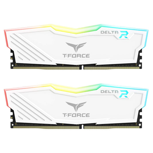 TEAMGROUP T-Force Delta RGB DDR4 16GB (8GBx2) 3600MHz (PC4-28800) CL18 Desktop Gaming Memory Module Ram TF4D416G3600HC18JDC01 - White - Triveni World