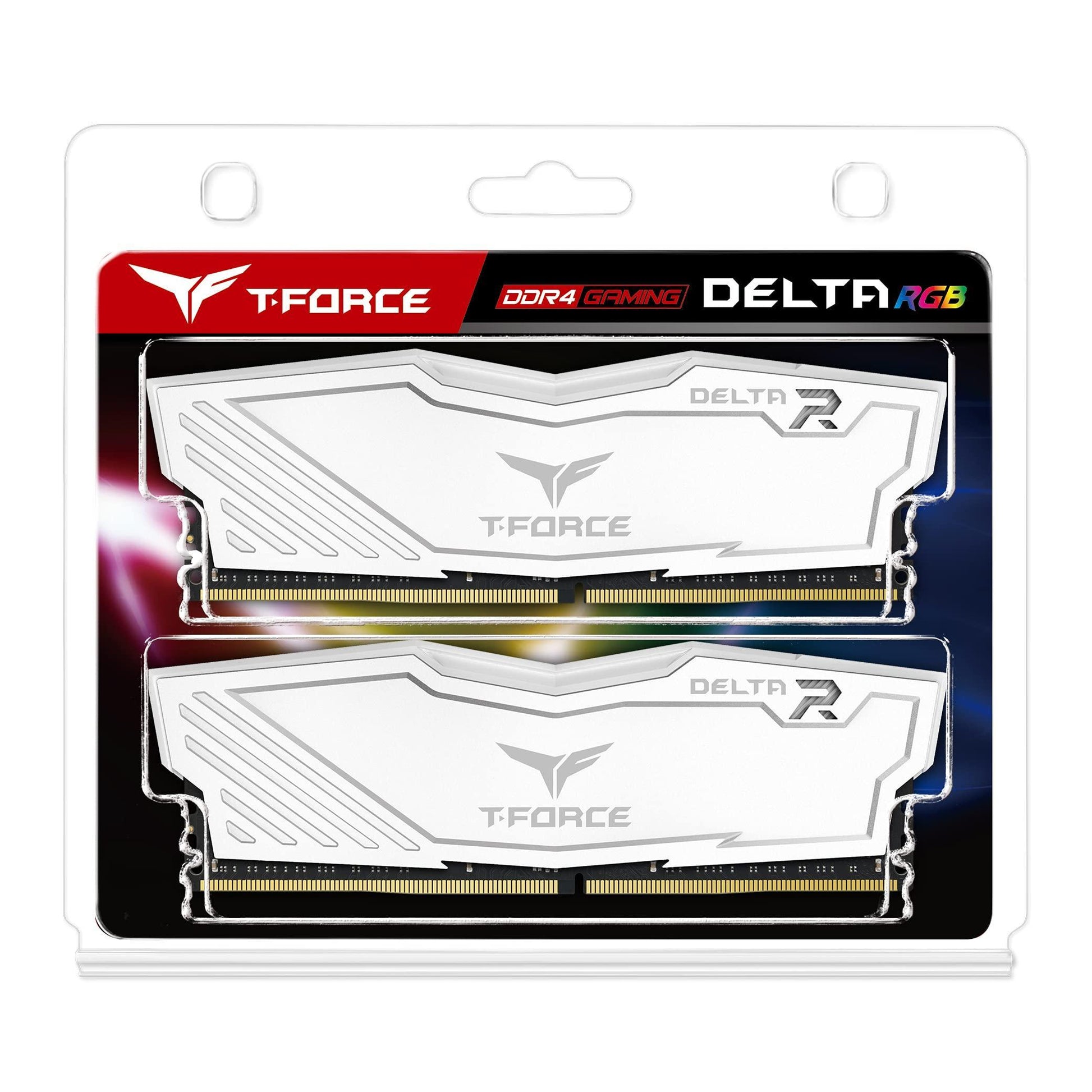 TEAMGROUP T-Force Delta RGB DDR4 16GB (8GBx2) 3600MHz (PC4-28800) CL18 Desktop Gaming Memory Module Ram TF4D416G3600HC18JDC01 - White - Triveni World