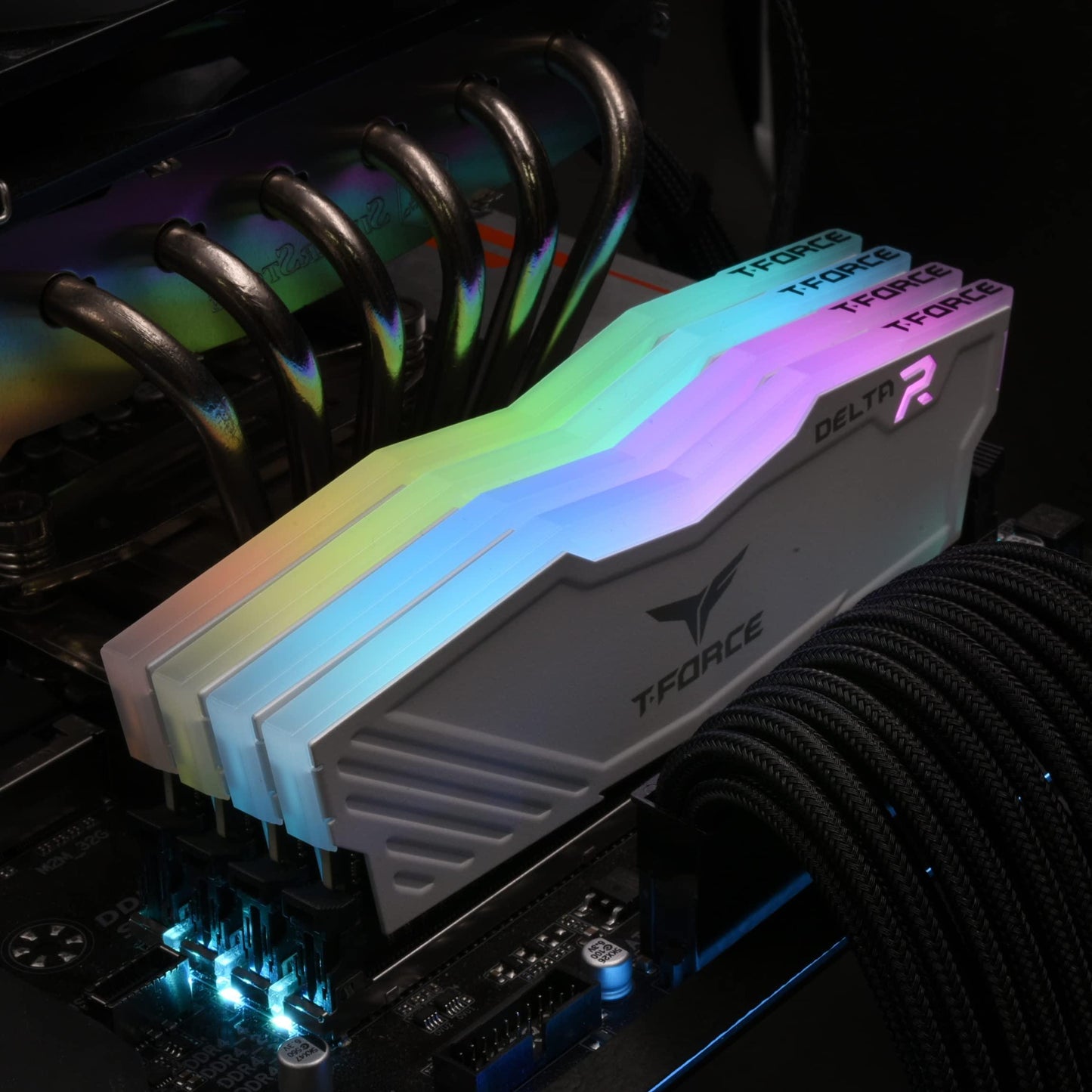 TEAMGROUP T-Force Delta RGB DDR4 16GB (8GBx2) 3600MHz (PC4-28800) CL18 Desktop Gaming Memory Module Ram TF4D416G3600HC18JDC01 - White - Triveni World