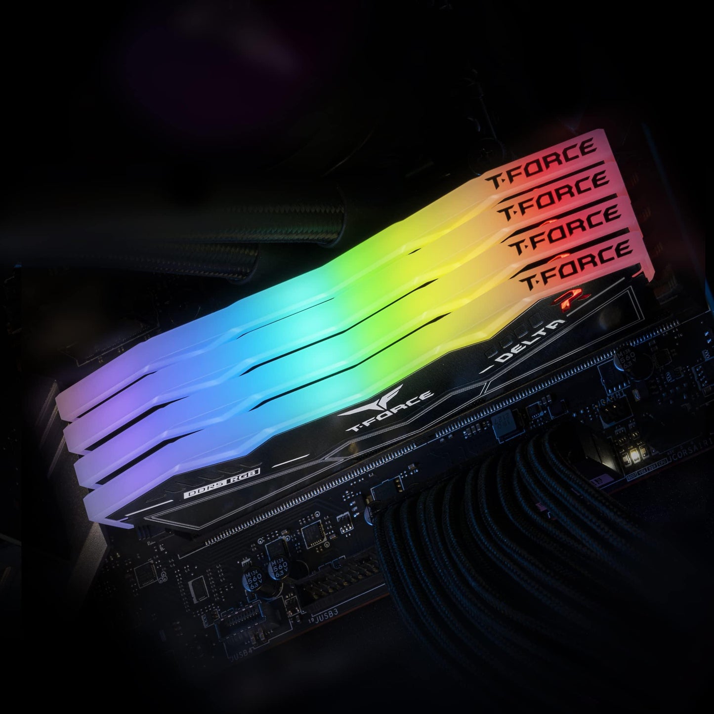 TEAMGROUP T-Force Delta RGB DDR5 Black 32GB Kit (16GBx2) 6000MHz (PC5-48000) CL38 Desktop Gaming Memory Module Ram - FF3D532G6000HC38ADC01 - Triveni World