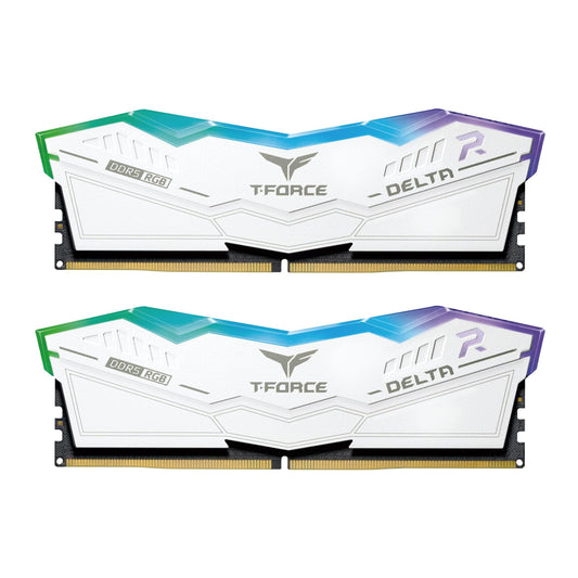 TEAMGROUP T-Force Delta RGB DDR5 Ram 64GB Kit (2x32GB) 6000MHz (PC5-48000) CL38 Desktop Gaming Memory Module Ram (White) for 600 Series Chipset - FF4D564G6000HC38ADC01 - Triveni World