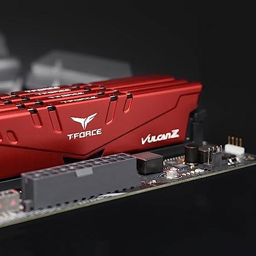 TeamGroup T-Force Vulcan Z 16GB DDR4 3200Mhz Metal Heatsink Desktop Gaming Memory (Red) - TLZRD416G3200HC16F01 - Triveni World