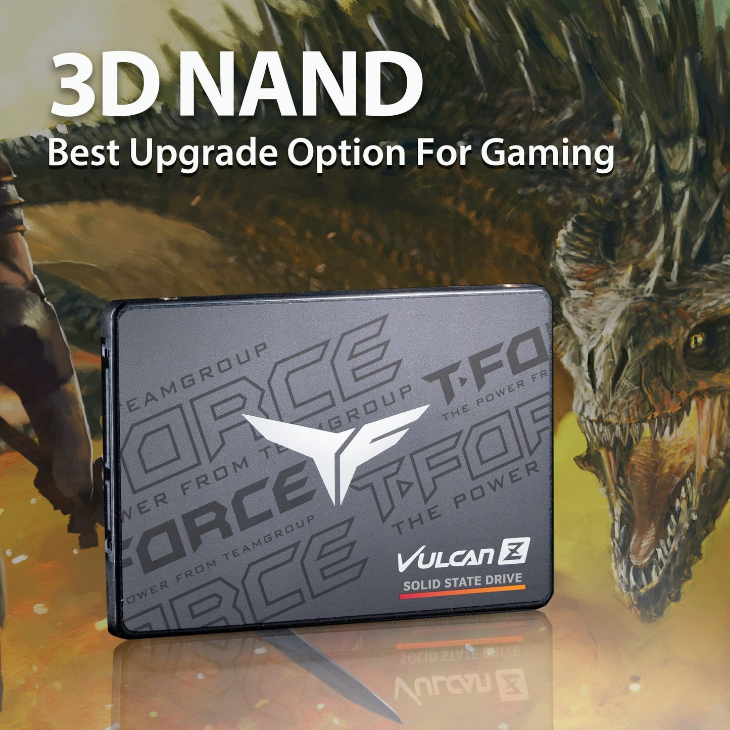 TEAMGROUP T-Force Vulcan Z 256GB SLC Cache 3D NAND TLC 2.5 Inch SATA III Gaming Internal Solid State Drive SSD (R/W Speed up to 520/430 MB/s) T253TZ256G0C101 - Triveni World