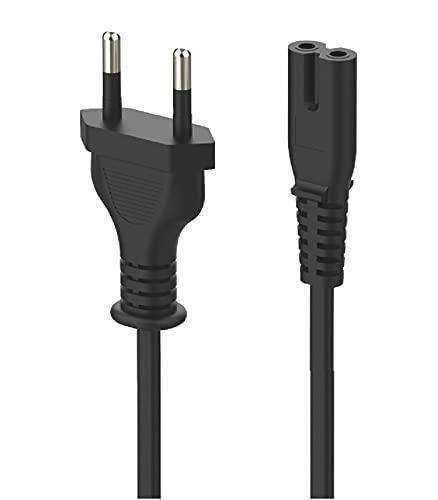 TECH-X 9 Feet 2-pin Universal Replacement AC Power Cord Cable Wire for LED TV, Printer,Laptop PC Notebook Computer, Play Station,Tape Recorder, Camera - Triveni World