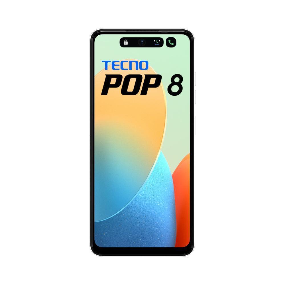 Tecno POP 8 64 GB, 4 GB RAM, White, Smartphone Refurbished - Triveni World