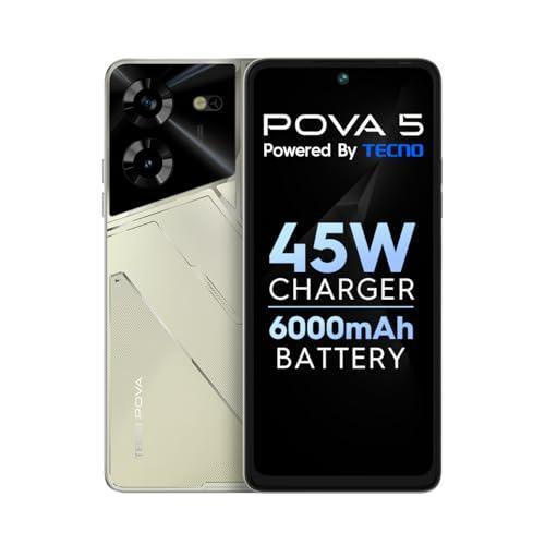 TECNO Pova 5 (Amber Gold, 8GB RAM,128GB Storage) | Segment 1st 45W Ultra Fast Charging | 6000mAh Big Battery | 50MP AI Dual Camera | 3D Textured Design | 6.78”FHD+ Display - Triveni World