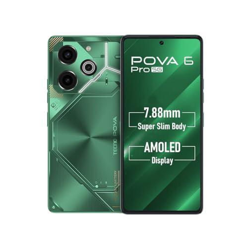 TECNO POVA 6 PRO 5G (24GB*+256GB) | 108MP Camera + 32MP Selfie Camera | 120Hz Dot-in AMOLED Display | Dual Speakers with Dolby Atmos | 6000mAh & 70W Charger | Arc Interface | Comet Green - Triveni World