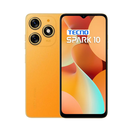 TECNO Spark 10 (Magic Skin Orange, 8GB RAM,128GB Storage)| 50MP AI Dual Rear Camera| 90Hz Refresh Rate 6.6" HD+Dot Display | 16GB Expandable RAM - Triveni World