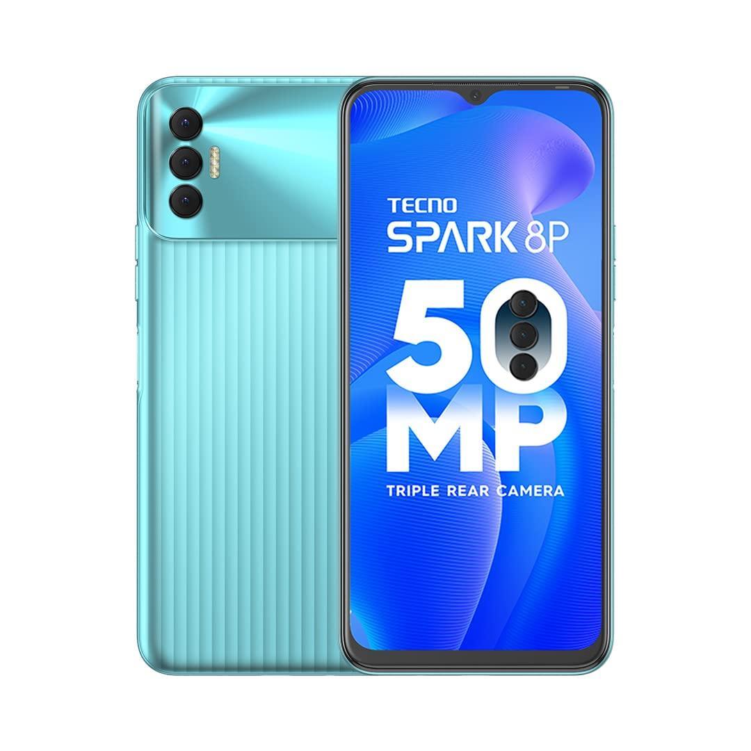 TECNO Spark 8P (Turquoise Cyan, 4GB RAM,64GB Storage)| 50MP SuperNight Camera | Upto 7GB RAM | 18W Flash Charger - Triveni World